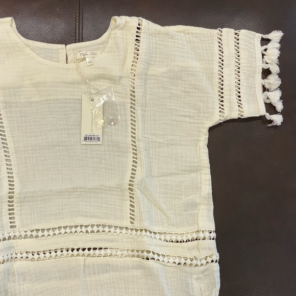 Rylee + Cru Tassel Cover Up Dress, Ivory, size 2-3 NWT - Picture 3 of 5